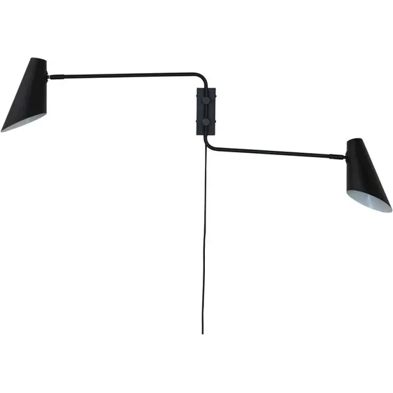 Dyberg Larsen Cale Væglampe 2 arme, sort