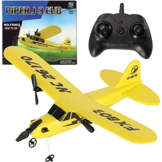 FX803 Piper RC-fly, gul, 150 mAh