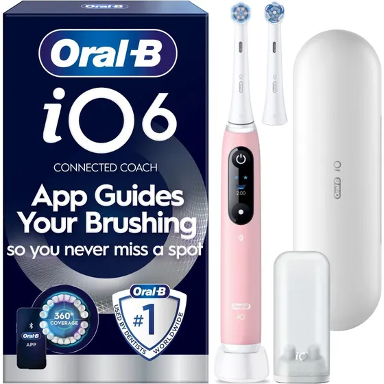Oral-B iO6 Pink Sand Sensitive elektrisk tandbrste + refill