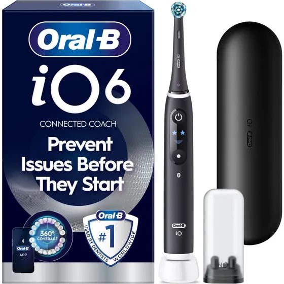 Oral-B iO6 Black Lava eltandbrste m. 1 ekstra brstehoved