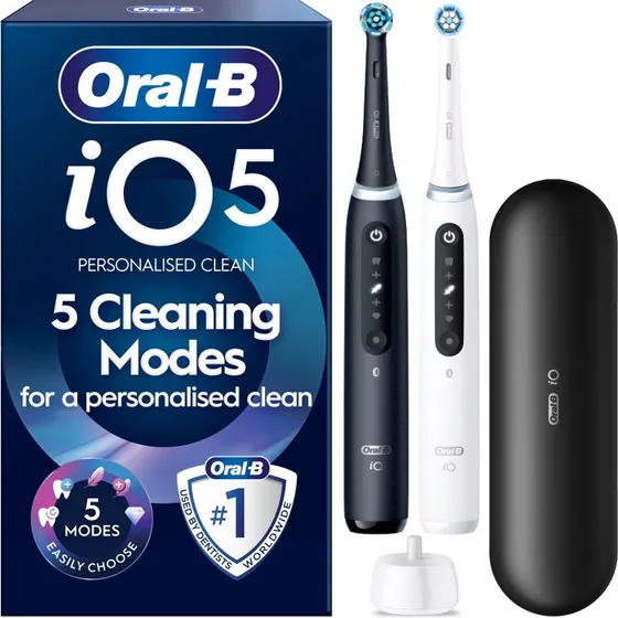OralB iO5 Duo eltandbrste  Matt Black/Quite White