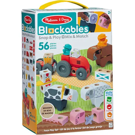 Melissa & Doug Blockables gårdsæt, 56 stk