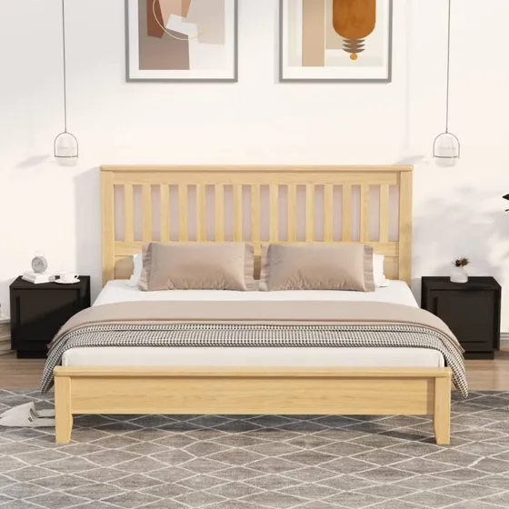 vidaXL sengeborde 2 stk. 44x35x45 cm konstrueret træ, sort