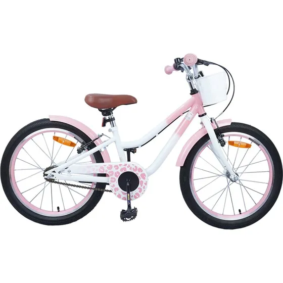 vidaXL Brnecykel 18 tommer med trnehjul - Lys pink (5-7 r)