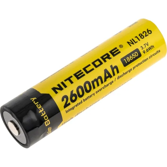 Nitecore NL1826 18650 3,7V genopladeligt batteri 2600 mAh