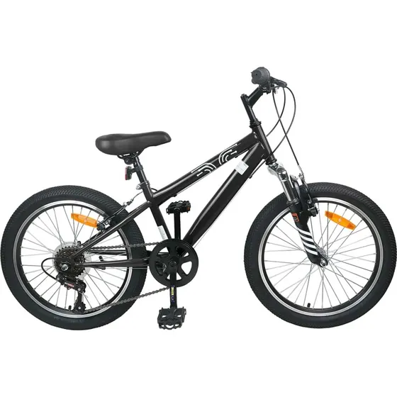 vidaXL Mountainbike til børn 20 tommer 6-speed, 5–8 år, sort