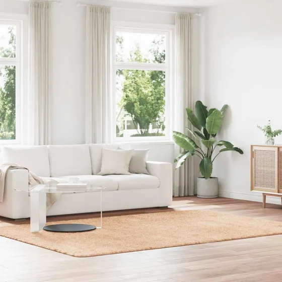 vidaXL Shaggy gulvtæppe NAVARRA 200x290 cm beige