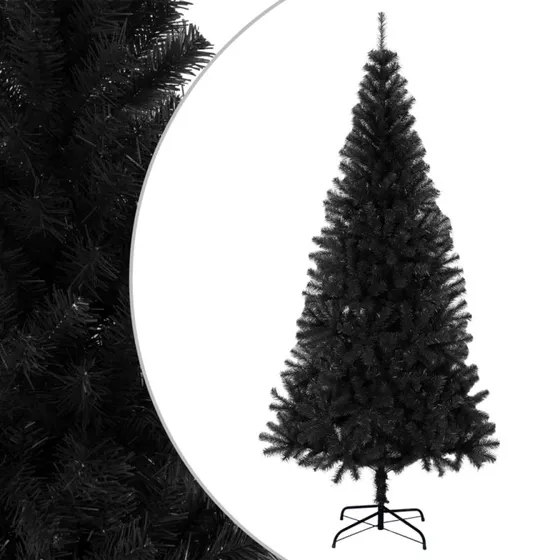 vidaXL kunstigt juletræ 240 cm PVC sort med juletræsfod
