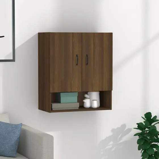 vidaXL vægskab 60x31x70 cm konstrueret træ brun (eg)