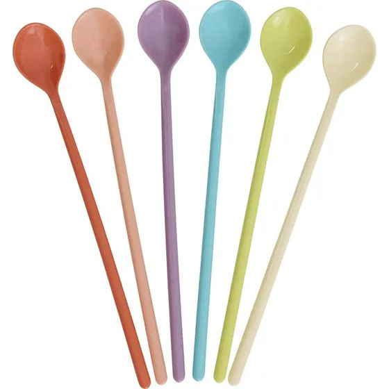 Rice Melamin latteskeer Glory Days Colors, 6 stk.