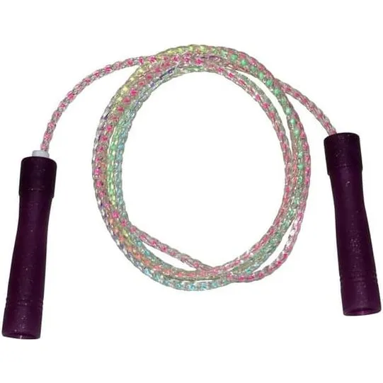 Happy Summer Sjippetov 2,3 m - Regnbuefarvet med glitrende hndtag