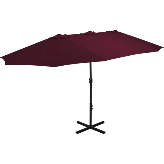vidaXL parasol 460x270 cm aluminiumsstang bordeauxrød