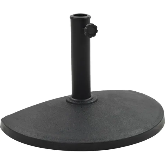 vidaXL parasolfod rund 9 kg sort polyresin