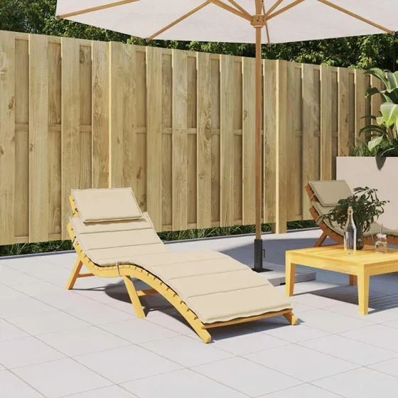 vidaXL hynde til liggestol 186x58x4 cm oxfordstof beige