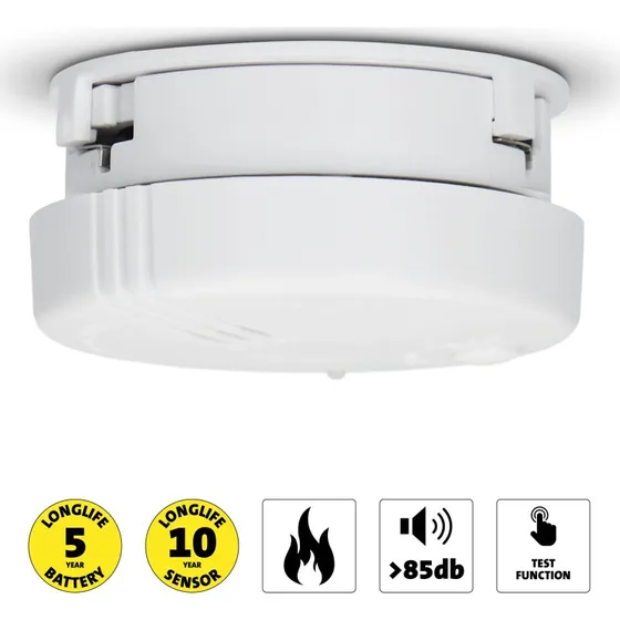 Alecto SA-100 mini-rgalarm, 5 rs batteri, hvid