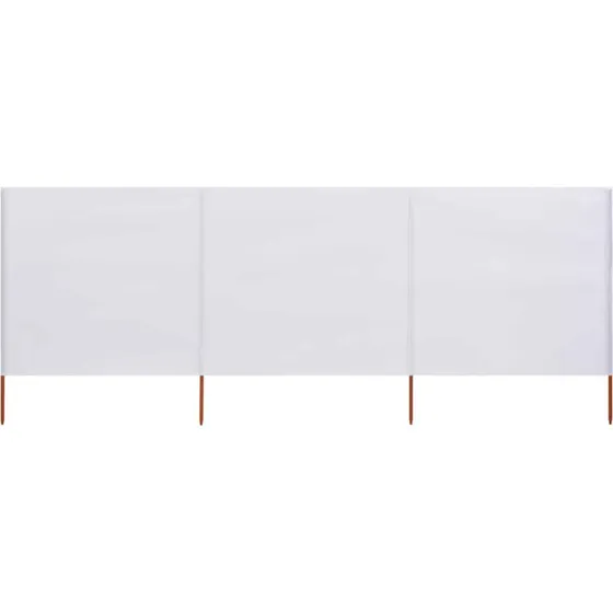 vidaXL 3-panels læsejl 400x80 cm sandhvid