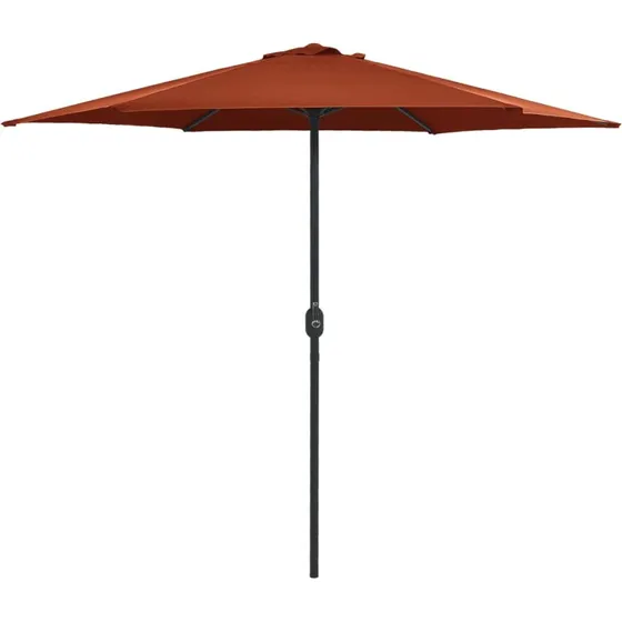 vidaXL parasol med aluminiumsstang 270x246 cm terrakotta