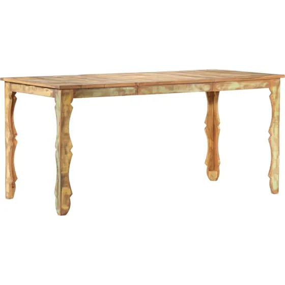 vidaXL spisebord 160 x 80 x 76 cm i massivt genbrugstr