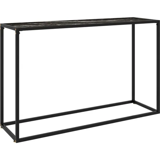 vidaXL konsolbord 120x35x75 cm hærdet glas sort