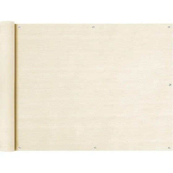 vidaXL altanafskærmning 90x600 cm HDPE creme