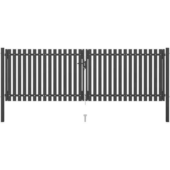 vidaXL havehegnslge stl 400x100 cm antracitgr