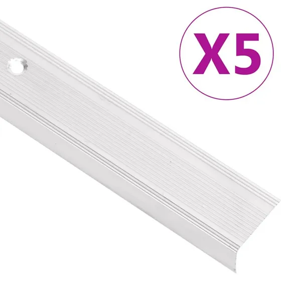 vidaXL trappelister L-facon 5 stk. 100 cm aluminium sølv