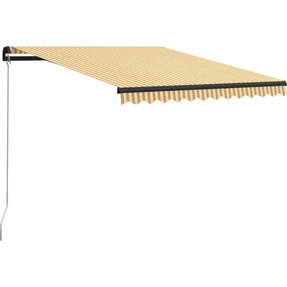 vidaXL foldemarkise manuel 300×250 cm gul/hvid