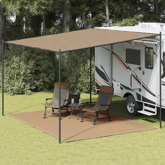 vidaXL telttæppe 300x400 cm gråbrun