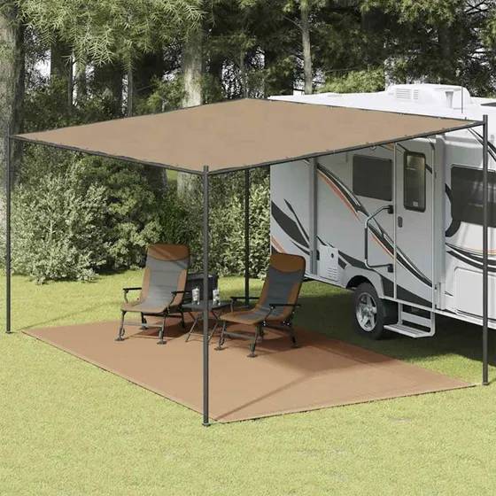 vidaXL telttæppe 300x500 cm gråbrun