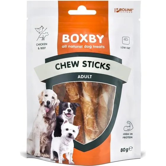 Boxby Chew Sticks m/kylling 80 g