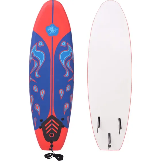vidaXL surfboard 170 cm blå og rød