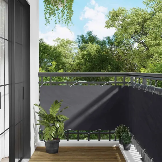 vidaXL Altanskærm Antracit 75 x 200 cm PU-belagt Oxford
