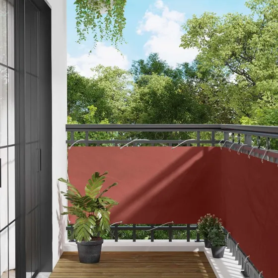 vidaXL Altanskærm Terrakotta 75 x 200 cm PU-belagt Oxford