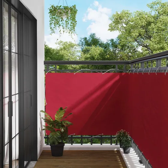 vidaXL Altanskærm Rød 110x200 cm i Oxford-stof