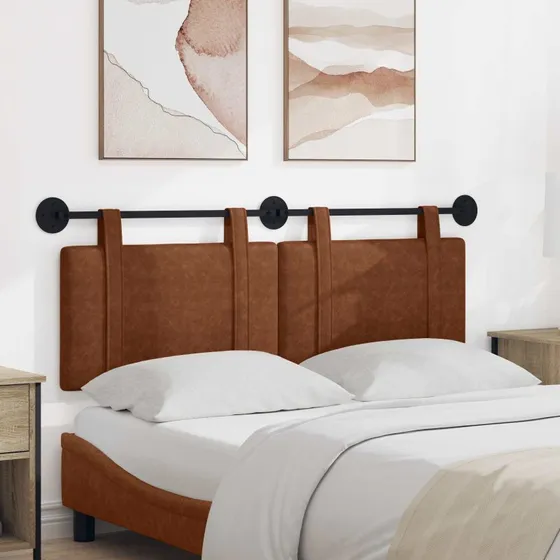vidaXL Hængende Hovedgavl Vægmonteret Brun 150 x 55 x 5 cm Antik PU