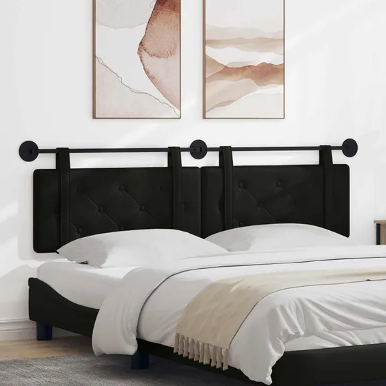 vidaXL Hængende Hovedgavl Sort 190x55x5 cm – Faux læder