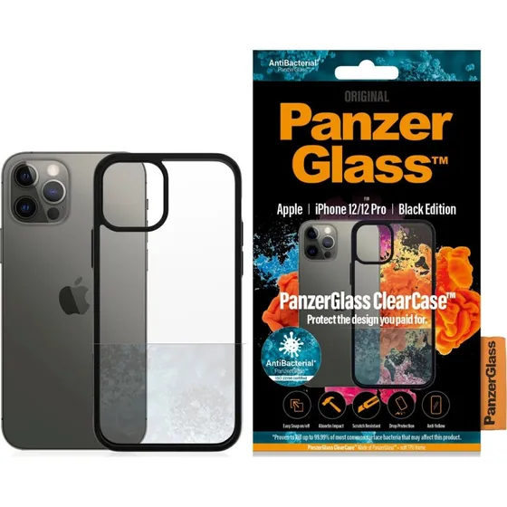 PanzerGlass ClearCase til Apple iPhone 12 / 12 Pro – Sort