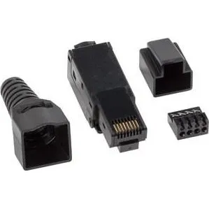 Lanberg RJ45 Cat6 UTP netvrksstik PLU-6000TL - sort
