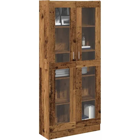 vidaXL højskab 82,5x30,5x185 cm i konstrueret træ (antikt træ)