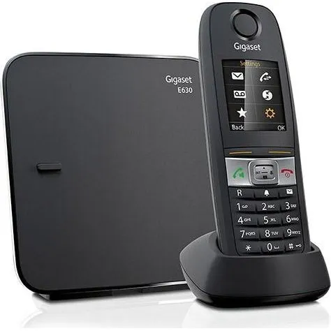 Gigaset E630 analog/DECT fastnettelefon IP65, sort