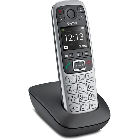 Gigaset E560 trådløs fastnettelefon, sort/sølv (Analog/DECT)