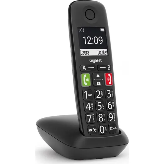 Gigaset E290A trdls fastnettelefon med telefonsvarer, sort