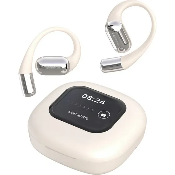 4smarts SkyBuds AI Open-Ear trådløse høretelefoner, Beige