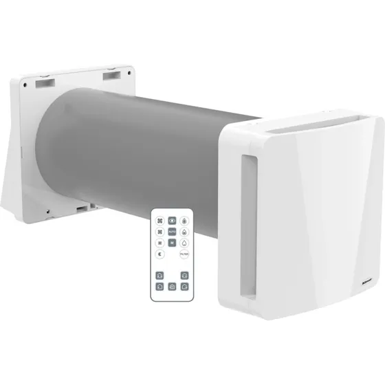 Klimair 2.0 ECO 160 TC Plus Remote varmegenvinding Ø160, hvid