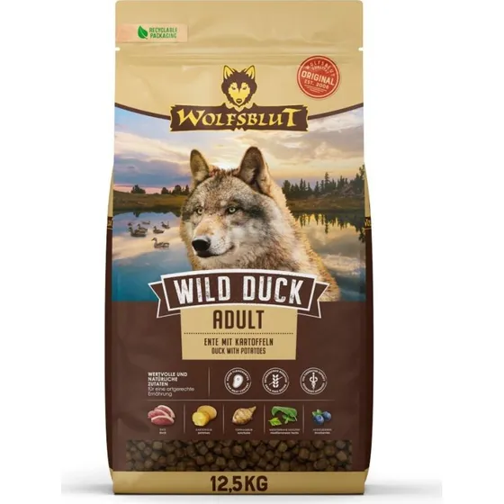 Wolfsblut Wild Duck trfoder med kartofler 12,5 kg