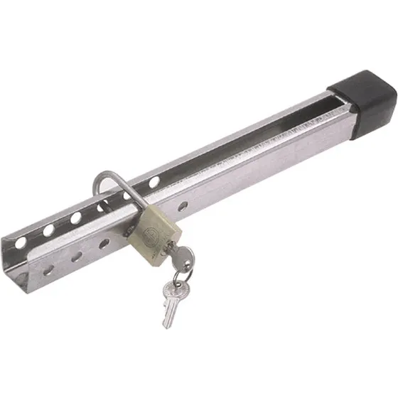 Trem lås til påhængsmotor AISI 316, 30 cm med messing hængelås