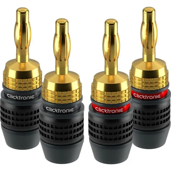 ClickTronic Bananstik 4 stk. (52546)  guldbelagte