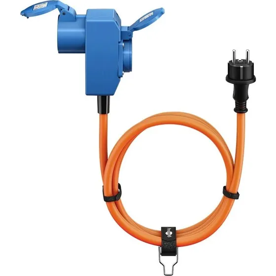 Goobay CEE-adapterkabel CEE7/7 han til CEE 3P hun + jord 1,5 m