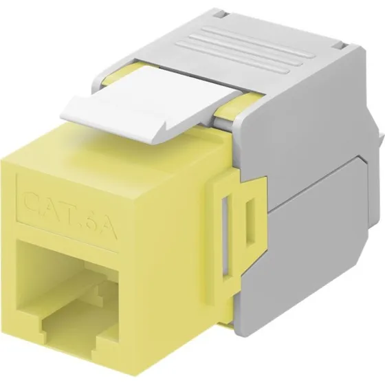 Goobay Keystone RJ45 CAT6A UTP værktøjsfri modul (gul)