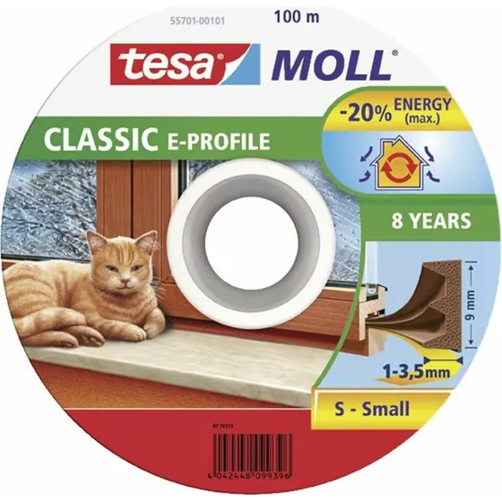 tesamoll E-profil ttningsliste 100 m x 94 mm, brun